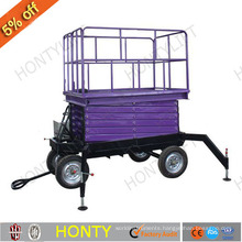 OEM provide car trailer hydraulic moving scissor lift manual lifting platform ladder for building cleaning machine